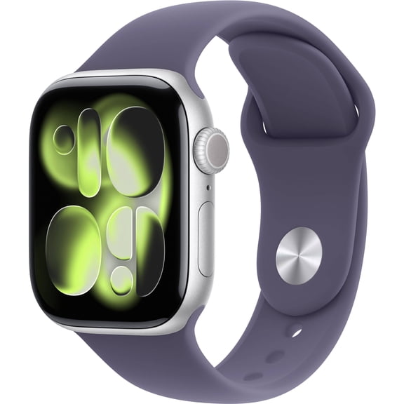 Pre-Owned Apple Watch Series 11 [GPS 42mm] Smartwatch with Silver Aluminum Case with Purple Fog Sport Band - S/M
