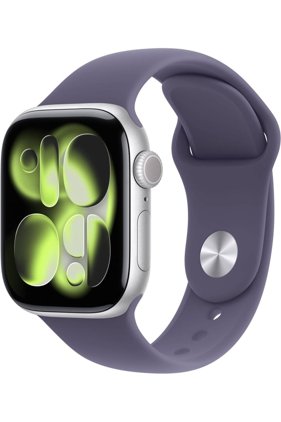 Pre-Owned Apple Watch Series 11 [GPS 42mm] Smartwatch with Silver Aluminum Case with Purple Fog Sport Band - S/M