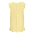 thumbnail image 5 of Women Eyelet Tanks Fashion Curved Neck Tops Casual Sleeveless Pullover Blouses Summer Solid Shirt, 5 of 6
