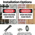 thumbnail image 3 of (2 Pack) High Voltage 4160 Volts OSHA Danger Sign 10 Inch X 7 Inch Indoor / Outdoor Rust-Free Aluminum Metal Signs for Workplace, Workshop, and Construction Site, Made in the USA, 3 of 8