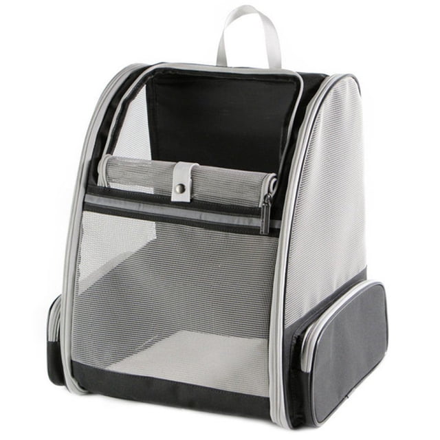 Mochila para gatos, mochila portátil y transpirable, bolsa de excursión para mascotas, color negro