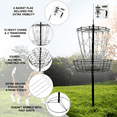 thumbnail image 4 of GSE Games & Sports Expert 12 Chains Portable Disc Golf Targets Basket. Metal Flying Disc Golf Practice Basket for Outdoor Backyard, Schoolyard and Basketball Gym - Black, 4 of 7