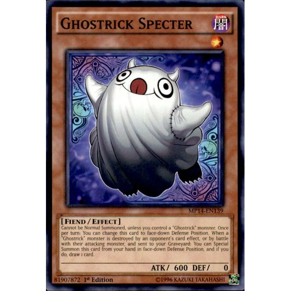 YuGiOh 2014 Mega Tin Common Ghostrick Specter MP14-EN139