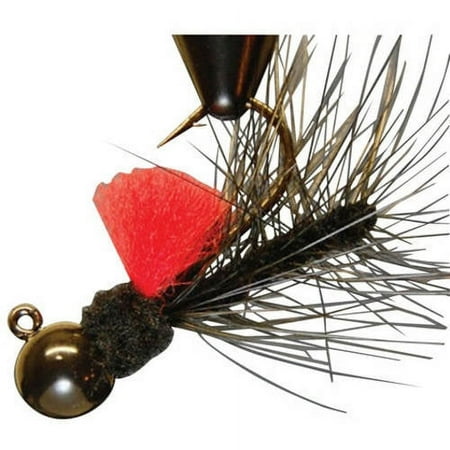 UPC: 0871807000438 | Aerojig Company Hackle Series Jig Black/Red
