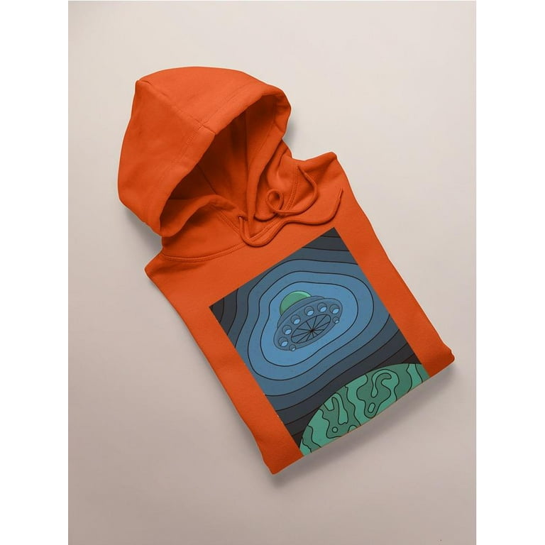 Groovy 70S Style Ufo Hoodie Men Image by Shutterstock Male 5X