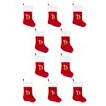 thumbnail image 2 of Naiovety Calcetín De Papá Noel Personalizable - Regalo Para Niños Y Adultos Variedad De Estilos A Elegir Tela Grande Rojo D D roja grande 10Conjunto, 2 of 6