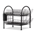 thumbnail image 1 of Estante para secar platos Estante para platos de acero de 2 niveles con escurridor extraíble Estante Abanopi Black/2 Tier/Tipo 2, 1 of 7