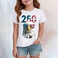 thumbnail image 4 of mgoYE 250 Years 1776-2026 250th Birthday Eagle T-Shirt for Celebrate 250th Anniversary of America Patriotic Tee 250 Short-Sleeved Top for Girls Boys 250th American Anniversary(White,3-4 Years), 4 of 5