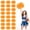 Matte Orange, variant on Cheerleading Pom Poms 22 Pcs with Handle Style, Handheld Squad Pompoms for Sports Team Cheer Spirit Games Dance Party Adults