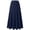 #251-Navy, variant on TaTaai Women's Spring Summer Casual Skirt Solid Color Elastic Waist with Pockets Pleated Ankle Length Long Maxi Skirt Soft Stretchy Gift