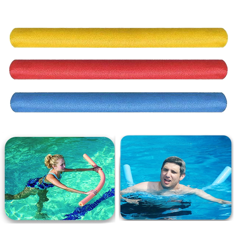 Deluxe Floating Pool Noodles Foam Tube 6-Pack 52 Inches Long Assorted Colors Super Thick Noodles for Floating in The Swimming Pool 