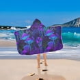 thumbnail image 2 of Yayeee Kids Hooded Towel with Hand Pockets Beach Soft Absorbent Bath Wrap 50 x 23.5 inch, Night Mushrooms Pattern, 2 of 5