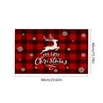 thumbnail image 3 of Yyuenw Red and Black Buffalo Plaid Merry Christmas Door Mat, Winter Christmas Snowflake Doormat Outdoor Indoor Entrance, Xmas Holiday Welcome Mats for Front Door Porch, 16x24 Inches, 3 of 6