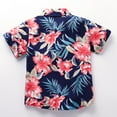 thumbnail image 4 of FYMNSI Daddy and Me Hawaiian Matching Outfits Father Son Tropical Print Matching Shirts Summer Men Boys Father's Day Tops (Boy 12-18M), 4 of 8