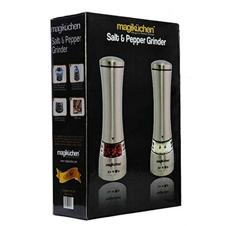 Magikuchen Premium Salt And Pepper Grinder Manual Set - Get 100% Freshly Grounded Spices Of Your Choice Of Fineness Every Time For Lifetime-No Risk Of Losing Flavor Giving You The Best Aroma - BUY (Best Pepper Grinder In The World)