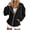 Black, variant on Jackets for Women Trendy Casual Loose V-Neck Long Sleeve Button Down Jacket Cardigans Fall Winter Coats for Women Brown B XXL