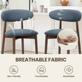 thumbnail image 5 of Upholstered Counter Height Stool—Ergonomic Back Support & Durable Wooden Base, Ideal for Kitchen & Dining,Blue, 5 of 9