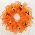 thumbnail image 5 of Niusricy Halloween Decoration Pumpkin Wreath Hanging Front Door Garland with Light for Wall Outdoor Decorations Party Supplies, 5 of 8
