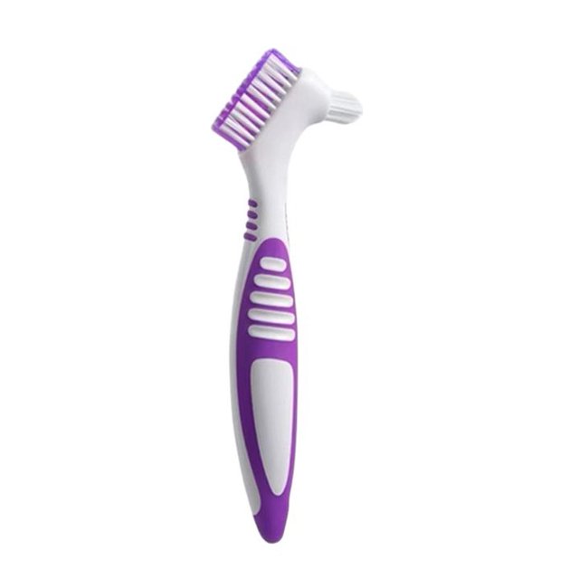 Denture Brush Cleaner Toothbrush Double Sided Cleaning Brushes FalseTeeth