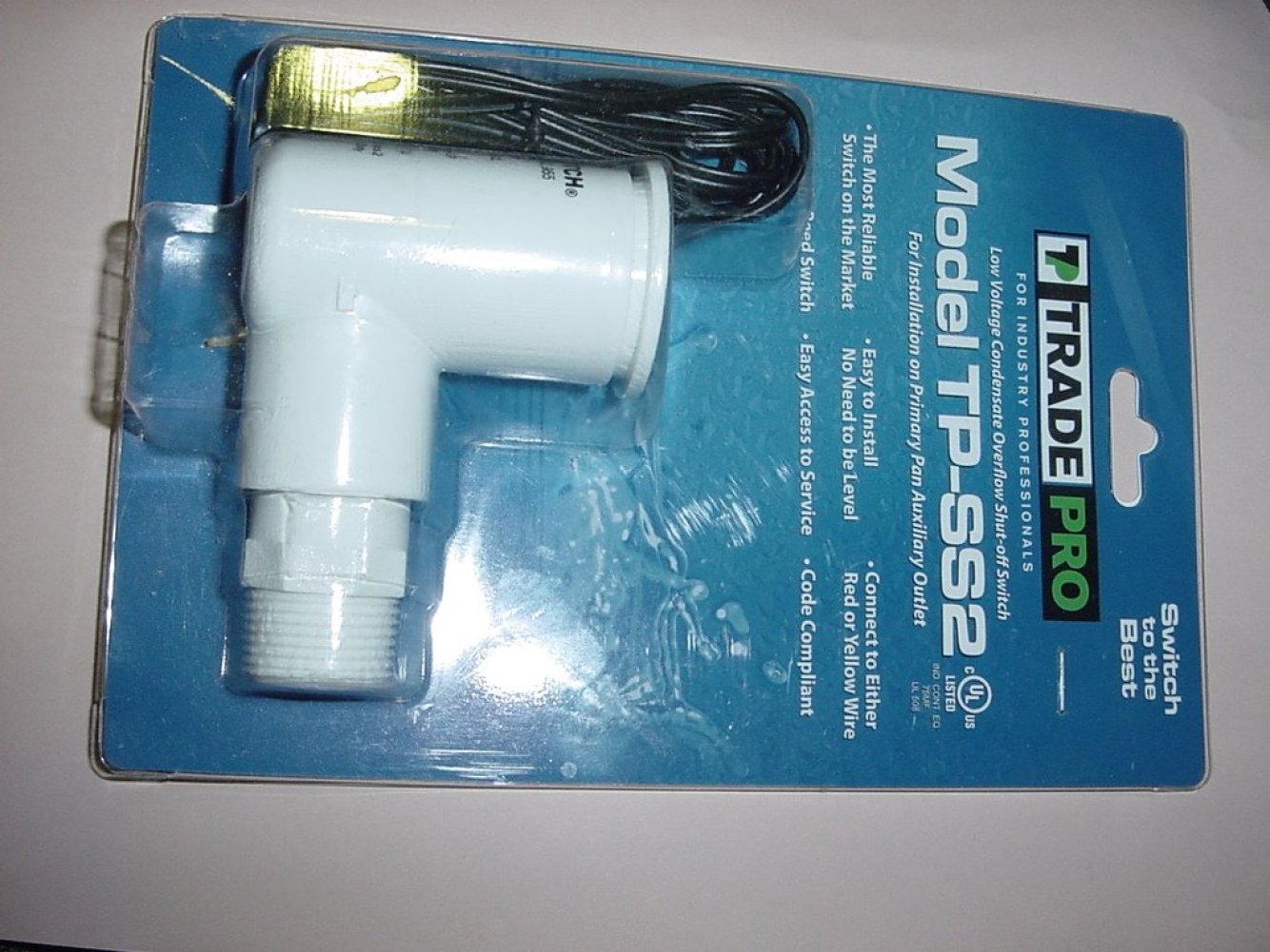 TradePro 97634 SafeTSwitch SS2 Primary Pan Secondary drain outlet