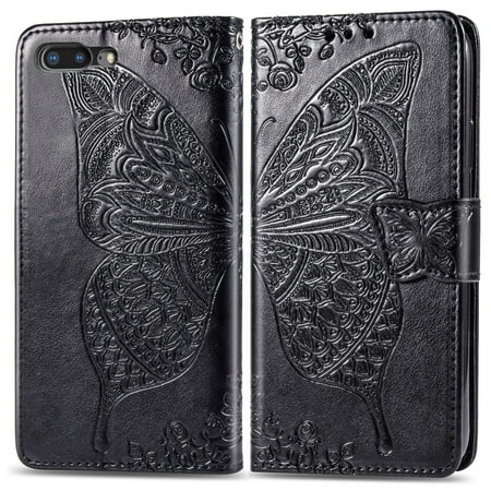 iPhone 7 Case,iPhone 8 Case, iPhone SE 2020 Wallet Folio Case Magnetic Closure RFID Blocking Card Slots Kickstand Shockproof Absorption Double Protection Case for Apple iphone 7/8/SE 2020, Black