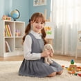 thumbnail image 5 of Likimi Children Girls Outfit Set Long Sleeve Solid Color Lapel Tops With Pleated Skirts Fashionable Clothes Set Size 3-4 Years, 5 of 7