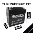thumbnail image 3 of Shotgun 2003 - 1998 12v Honda VT750C/CD Shadow Ace Motorcycle Battery, 3 of 3