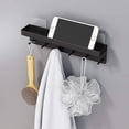 thumbnail image 4 of Key Holder, Key Board Black With Shelf Self-adhesive, 6 Hooks Key Holder Made Of, 4 of 5
