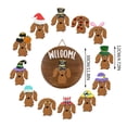 thumbnail image 2 of 1PC Dog Replaceable House Number Set (1PC House Number, 12PCS Dog) Dogs Replaceable Door Plate Set 12 Dogs Decoration Door Hanger Black, 2 of 8