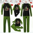thumbnail image 3 of Mifsaly Family Christmas Pajamas Matching Sets 2025 Xmas Tree Santa Print Pjs 2 Piece Long Sleeve Pullover Sleepwear & Plaid Wide Leg Sleep Pants with Pockets Holiday Festival Loose Homewear, 3 of 5