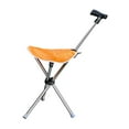 thumbnail image 4 of Bastón De Trekking Con Asiento, Plegable Y Portátil, Ideal Para Playa, Senderismo, Camping, Color Naranja., 4 of 8