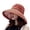 Brick Red, variant on Womens Sun Hat Coral Color Mesh Knit With Floral Lining Wide Brim Breathable Adjustable Casual Daily Hats