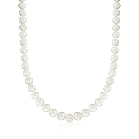 Ross-Simons 9.5-10.5mm Cultured Pearl Necklace With 14kt Yellow Gold, Women's, Adult