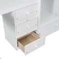 thumbnail image 5 of Noble House Modern Full Size Loft Bed with Desk, Storage Shelves and Built-in Ladder, Pine Wood Frame with Guardrails, White, 5 of 19