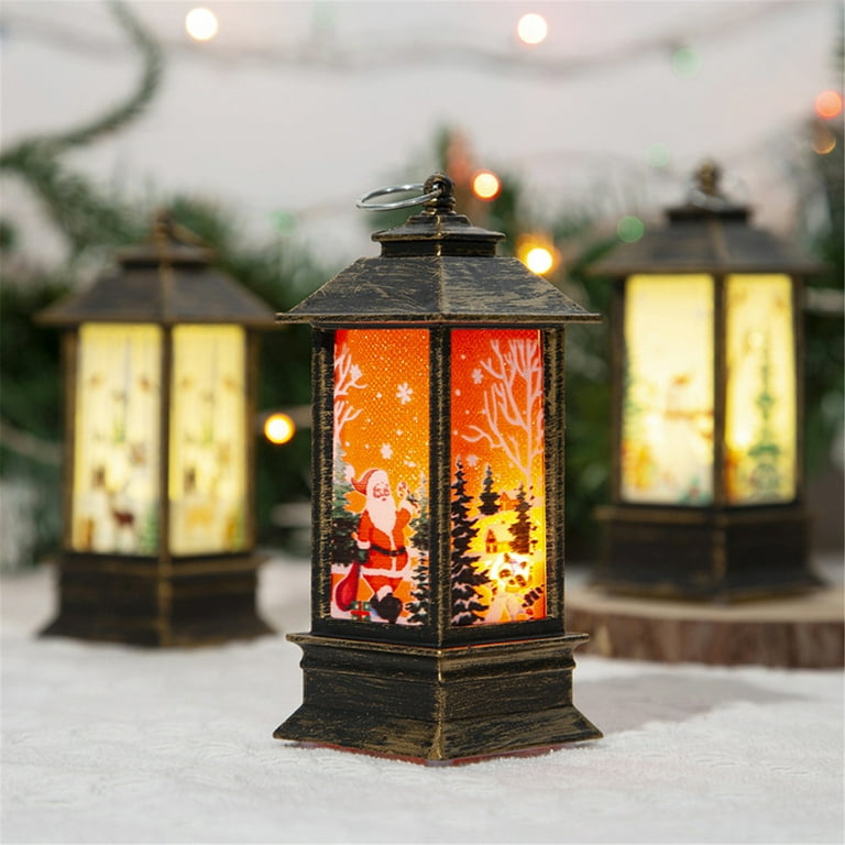 Lantern Decorative Candle Holders,Battery-Powered LED Candlestick Small  Lanterns, for Home Decor,Christmas Decor and Wedding Decor