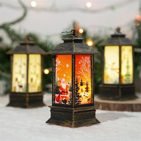 

TMOYZQ Christmas Decorations Indoor Outdoor Christmas Lantern Candlestick Lamp Night Light Wind Decoration Night Light Christmas Gift