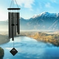 thumbnail image 3 of Woodstock Windchimes Chimes of Pluto Black/Black, Wind Chimes For Outside, Wind Chimes For Garden, Patio, and Outdoor Décor, 27"L, 3 of 9