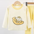 thumbnail image 6 of CAUYDY Child Girl Clothing Cute Baby Pjs Fall Winter Long Sleeve Shirt and Pants 2Pcs Set Toddler Sleepwear Little Kids Outfits for Girls 2T-5T Sizes 3-4 Years,Yellow, 6 of 9