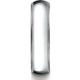 thumbnail image 2 of Womens 14K White Gold, 6mm Slim Profile Comfort-Fit Wedding Band with Milgrain (sz 9.5), 2 of 3