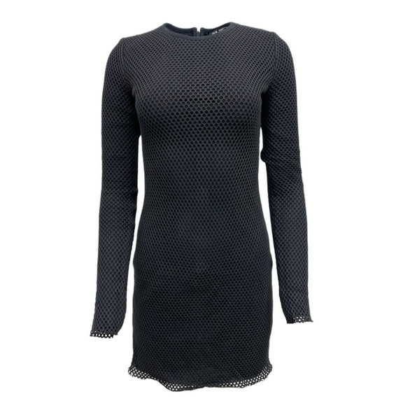 BLK DNM Women's Cotton Long Sleeve Short Dress 22, Black, S