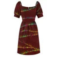 thumbnail image 6 of of desires - Colorful abstract Brown Layers Sleeveless Dress long sleeve dresses dress for woman, 6 of 7
