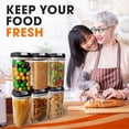 thumbnail image 2 of Cheer Collection 6 Piece Food Storsage Containers, 1.2L - Black, 2 of 5