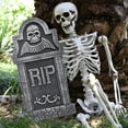 thumbnail image 3 of wirlsweal Halloween Foam Tombstone RIP Horror Multi-styles Spooky Realistic Scene Layout Prank Props Ghost Festival Yard Decor Graveyard Tombstone Party Supplies, 3 of 10