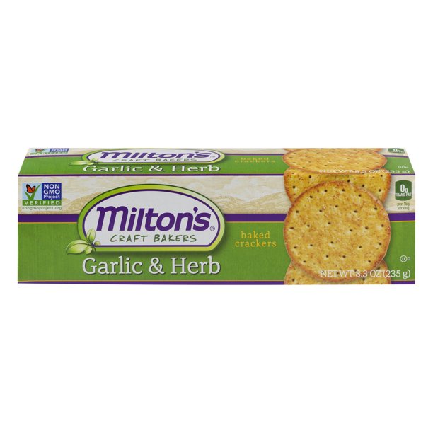 Milton's Roasted Garlic & Multi Grain Herb Crackers, 8.3 Oz. Walmart