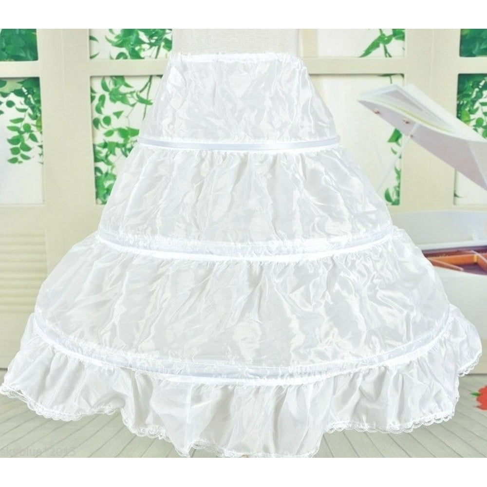 Canis 3 Hoop 1 Layer Flower Girls Petticoat Kids Underskirt Slip