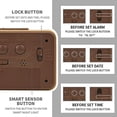thumbnail image 4 of Battery Operated Wooden LCD Digital Alarm Clock with Smart Sensor Night Light, Snooze for Bedrooms, 4 of 6