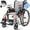 Gray, variant on VOCIC Ultra Lightweight Wheelchair for Adults, Swing-Away Footrests, Aluminum Frame, 300 lbs Capacity, Gray