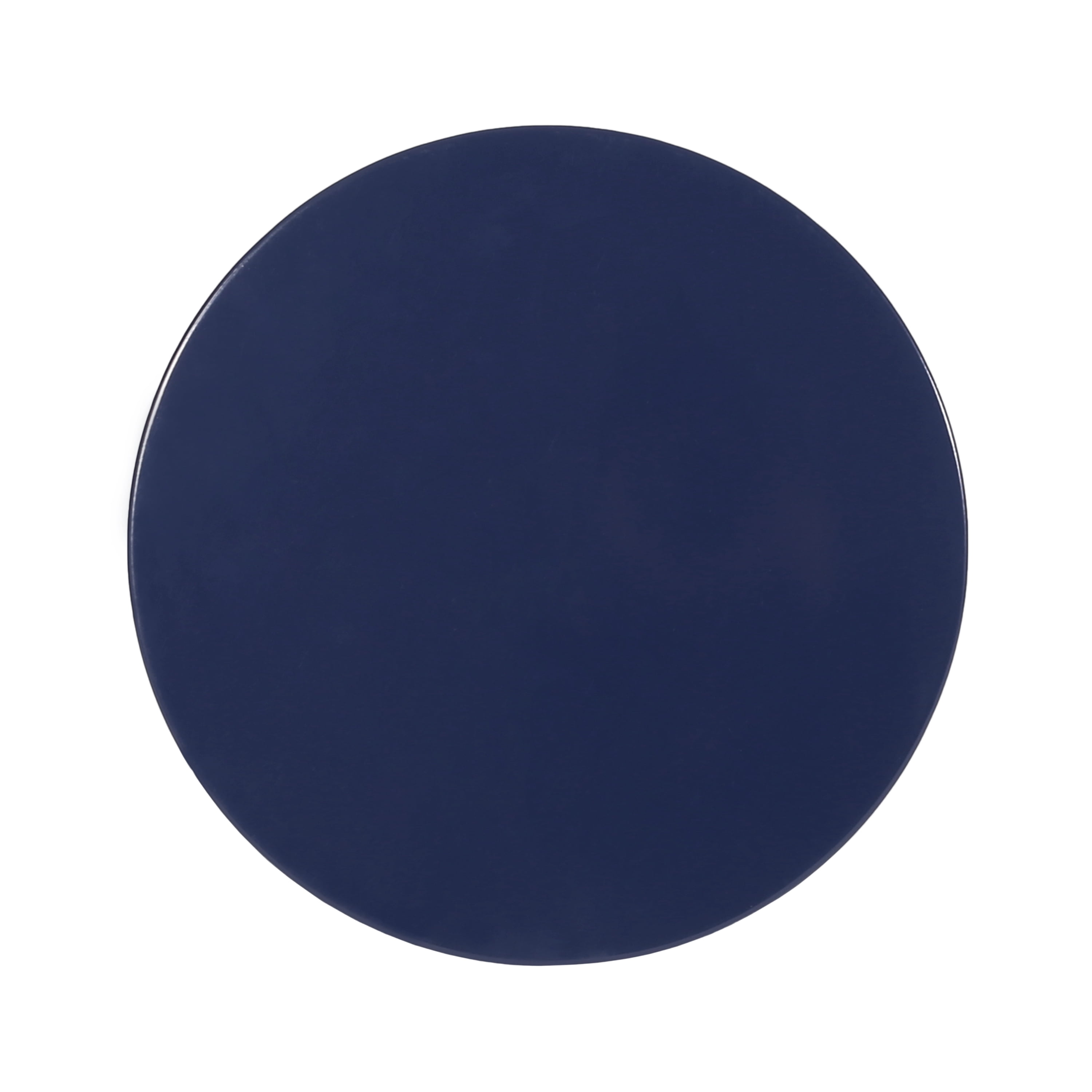 Leumius Outdoor Metal End Table All-Metal End Table Modern Accent Table for Patio/Outdoor,13.75" x 13.75" x 18",Navy Blue