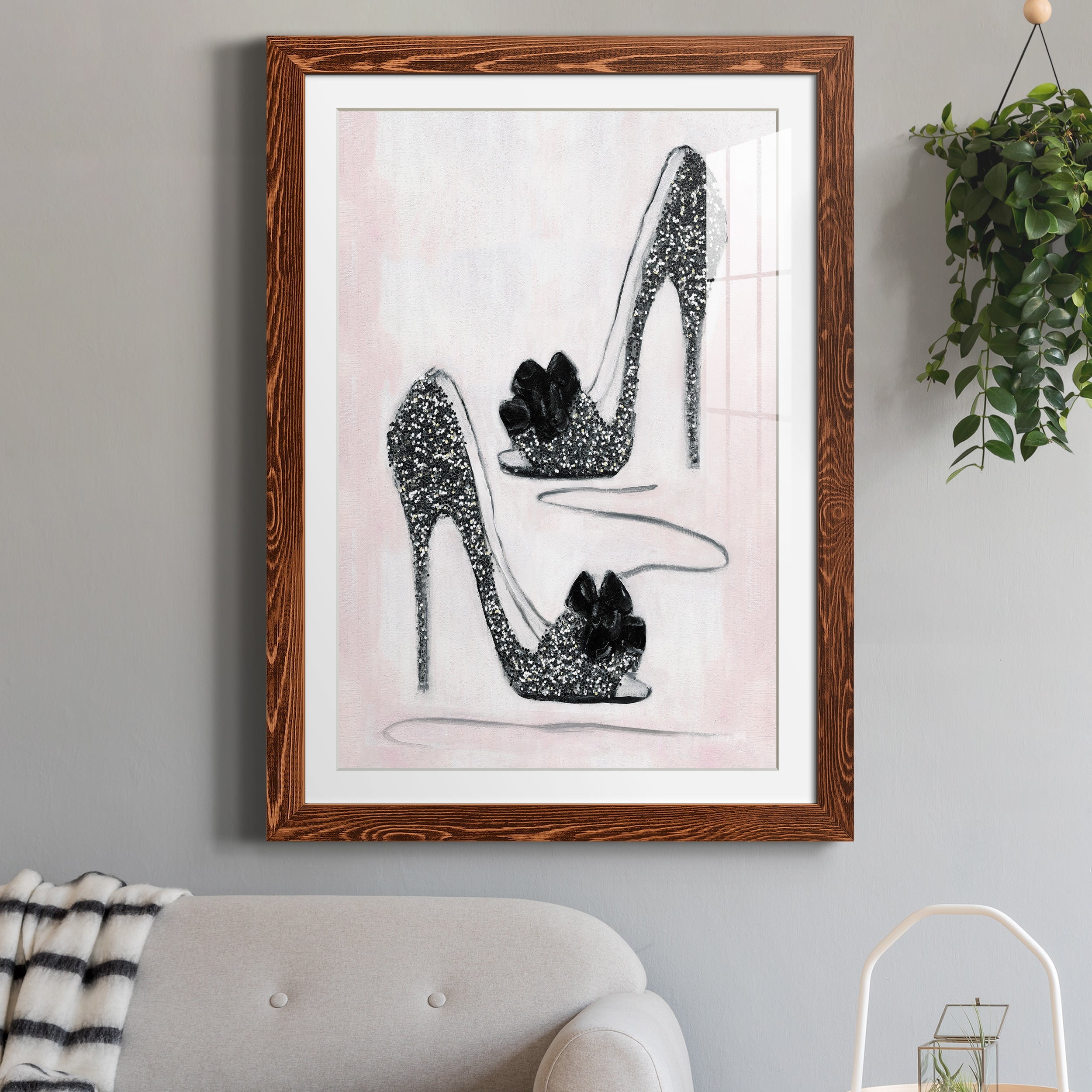 Shoes That Dazzle I - Premium Framed Print - Distressed Barnwood Frame - Ready to Hang