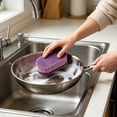 thumbnail image 4 of Kitchen Cleaning Sponges Dual Sided Scrub Set for Dishwashing and Household Use, Non-Scratch Multi-color 3 Pack, 4 of 6